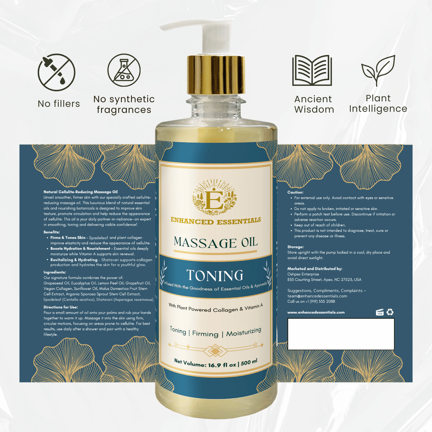 Toning - Massage Oil - 500 ML